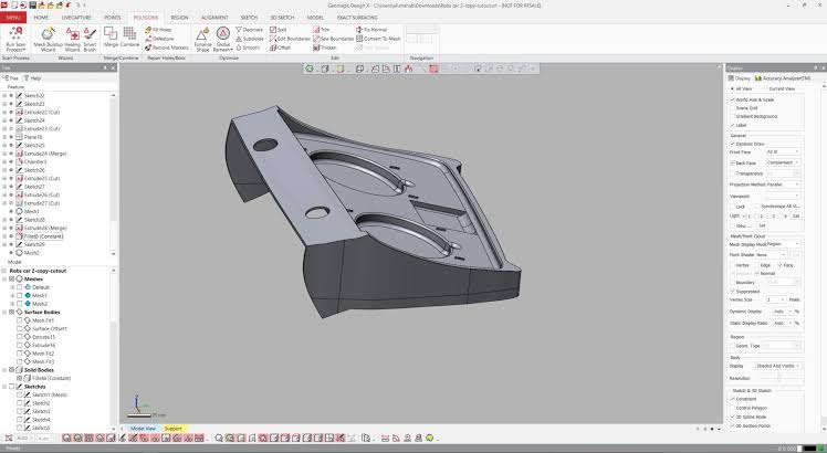 Peças automotivas em modelagem 3D